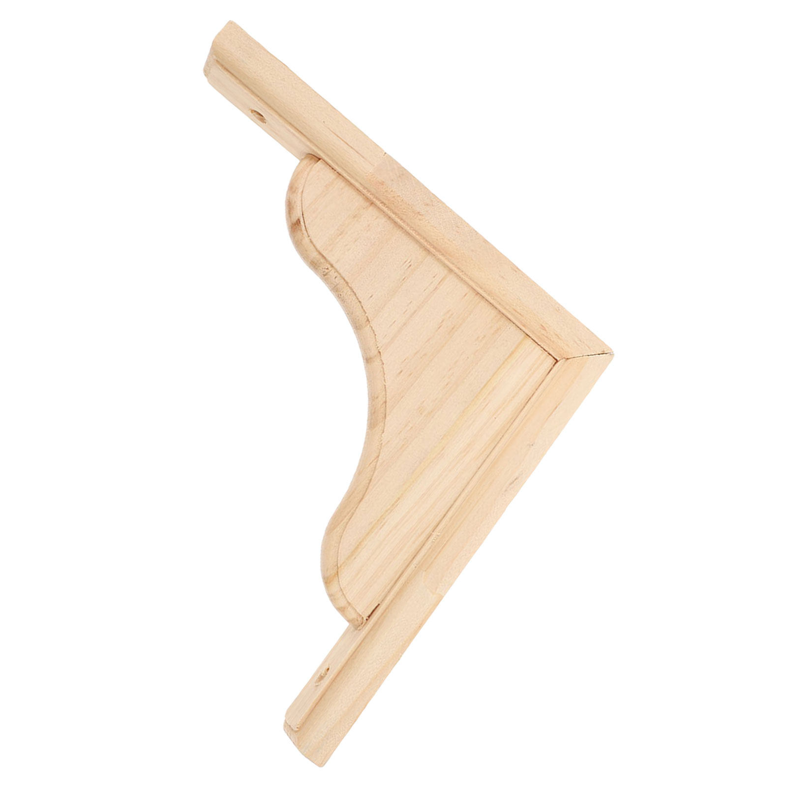 Woodworking Kitchen Projects - Rustic Unfinished Wood Triangle Bracket Versatile