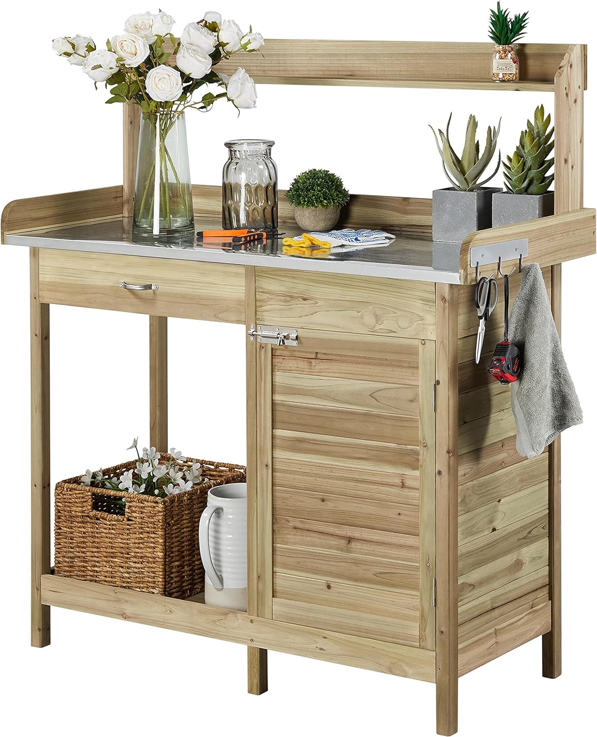 Workbench Woodworking - Outdoor Potting Bench Table, Garden Work