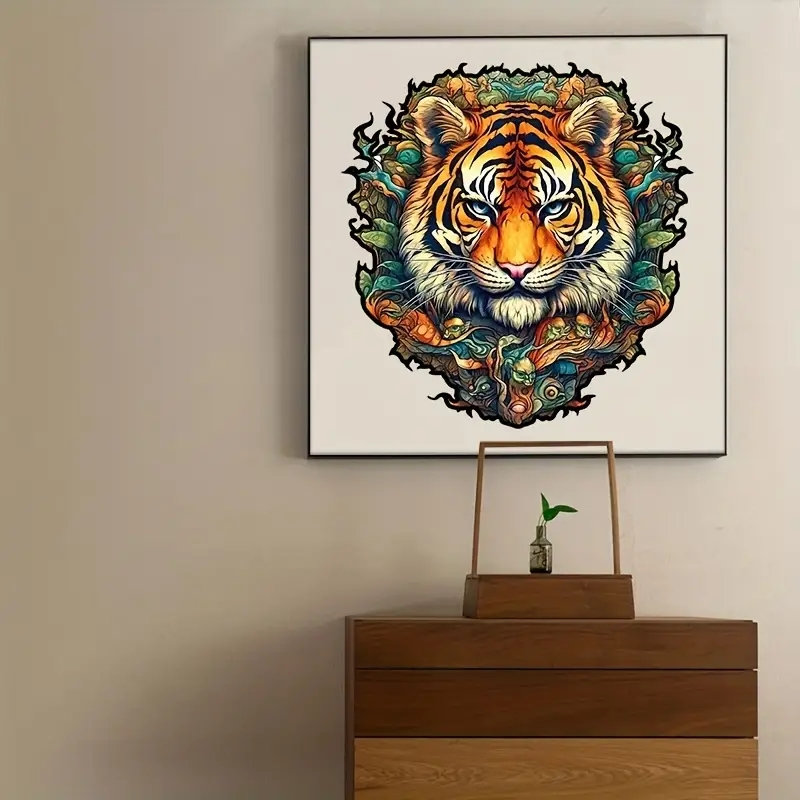 Tiger Wooden Jigsaw Puzzle, Un - مراجعة Woodworking Jigsaw وسعره