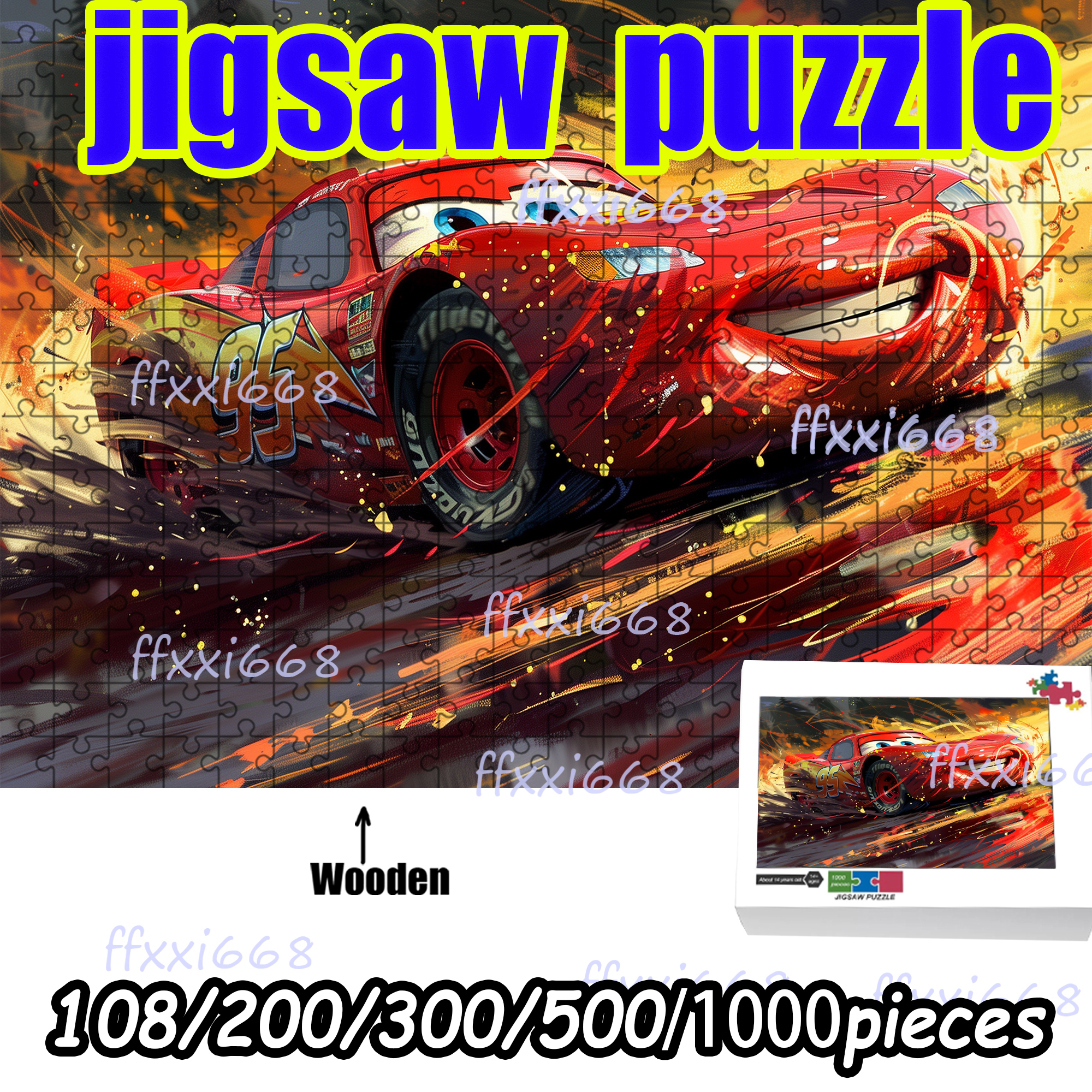 Disney Cars Red Lightning McQu - مراجعة Woodworking Jigsaw وسعره