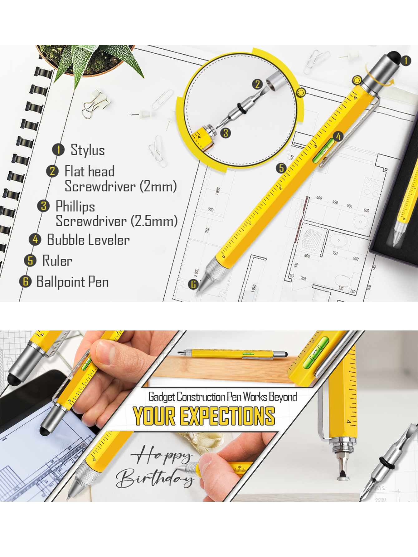 Men Multitool Pen Birthday Gif - مراجعة Woodworking Gift Ideas وسعره