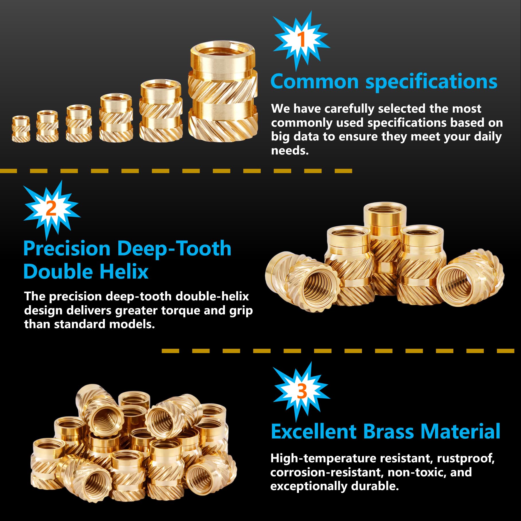 600Pcs M2-M6 Brass Threaded In - مراجعة Woodworking Tool Stores وسعره