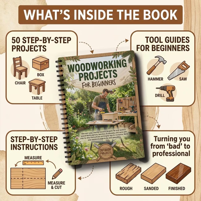 Woodworking Projects for Begin - مراجعة Woodworking Ideas For Beginners وسعره