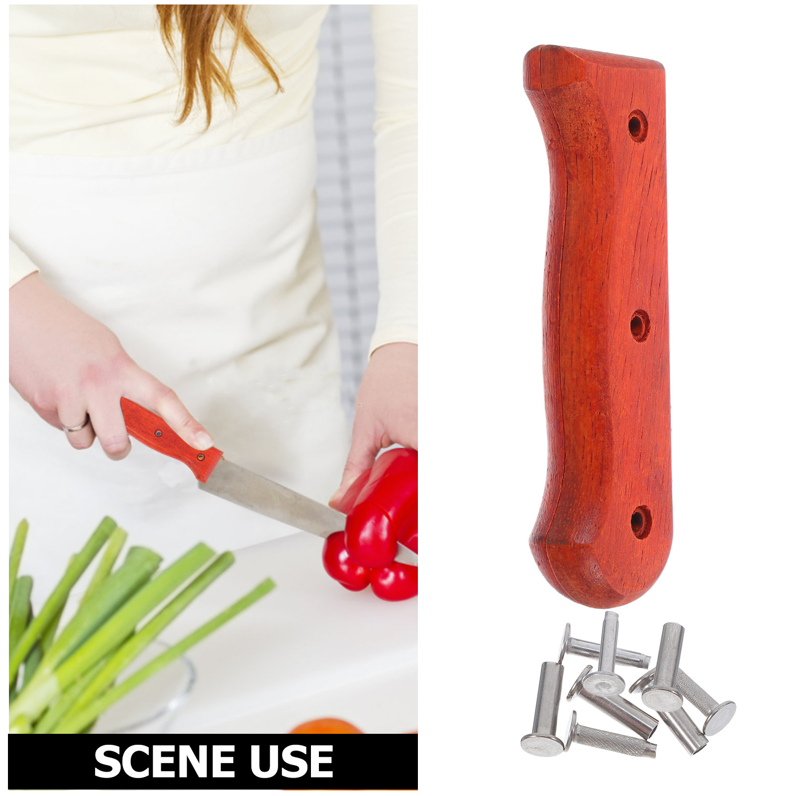 1Pair Red Pear Wood Knife Hand - مراجعة Woodworking Kitchen Projects وسعره