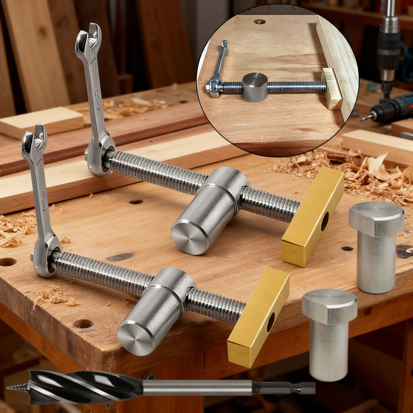 Woodworking Desktop Clip Clamp - مراجعة Woodworking Quick Clamps وسعره