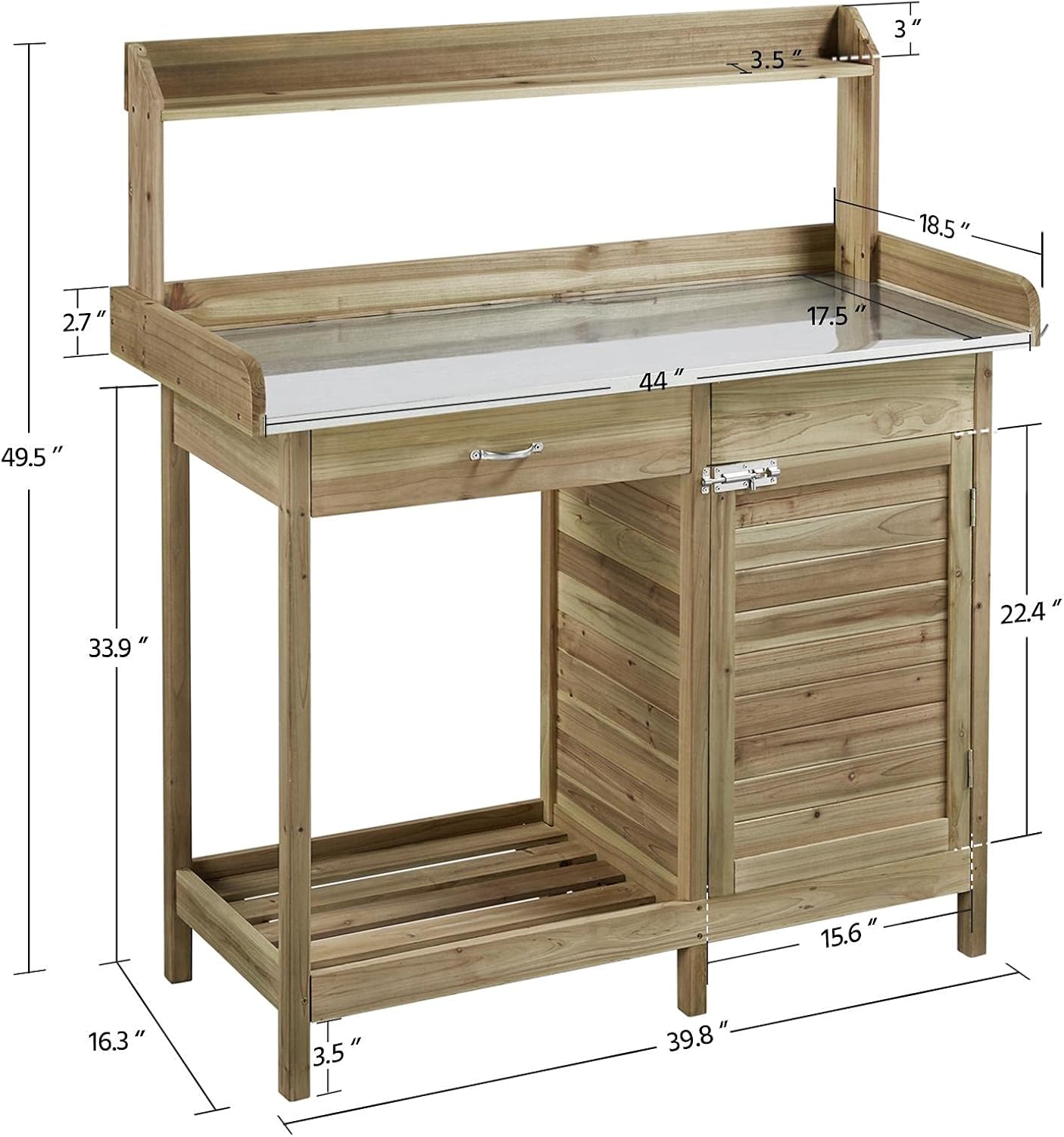 Outdoor Potting Bench Table, G - مراجعة Workbench Woodworking وسعره
