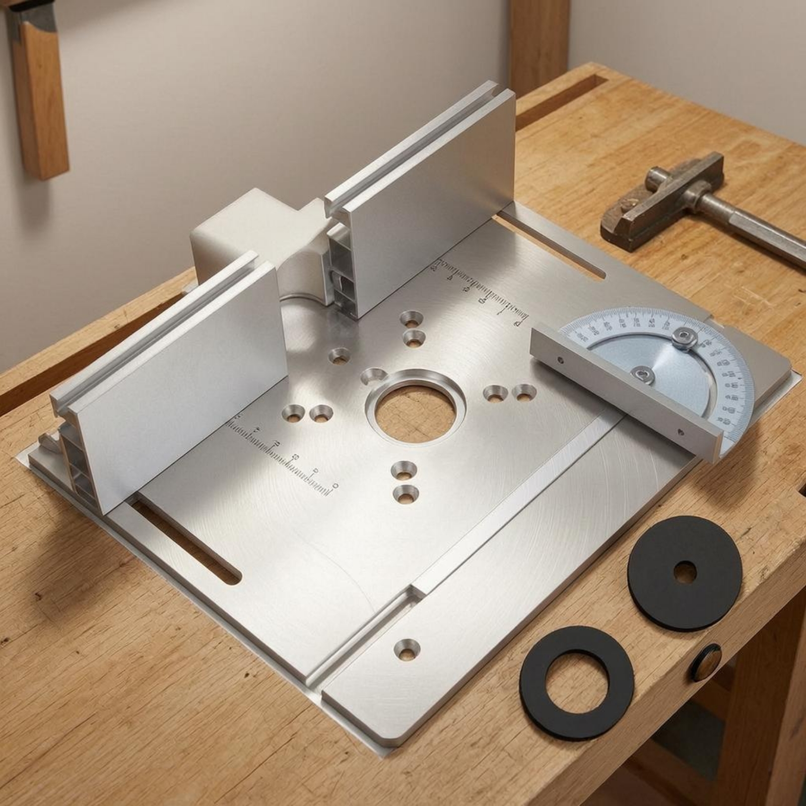 Router Table Insert Plate Coll - مراجعة Woodworking Table وسعره