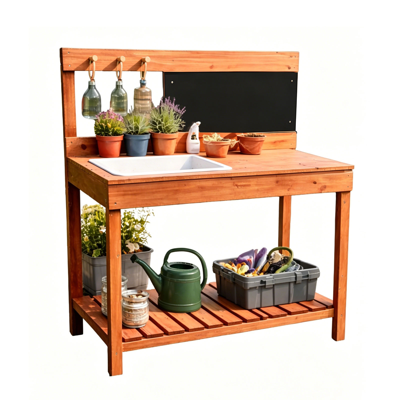 Wooden Potting Benches For Chi - مراجعة Workbench Woodworking وسعره