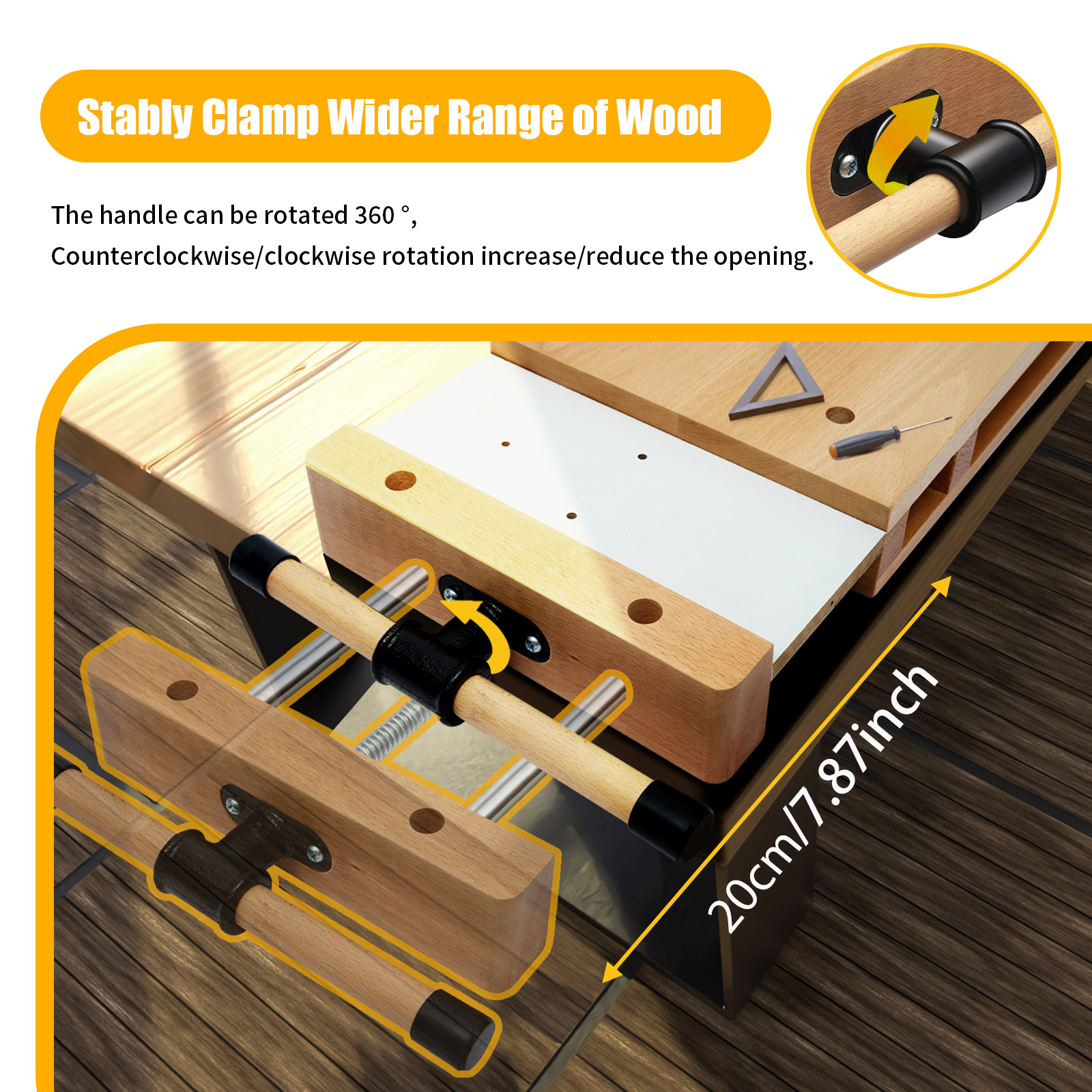 Beech Wood Vise Workbench, Woo - مراجعة Woodworking Quick Release Vise وسعره