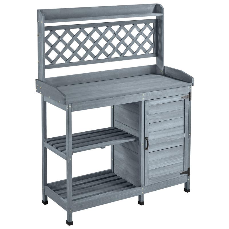 Potting Bench Table, Outdoor G - مراجعة Workbench Woodworking وسعره
