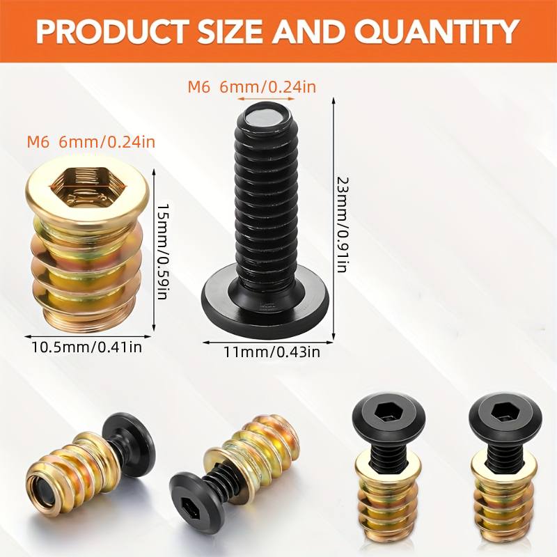 10PCS Nut Threaded Inserts Com - مراجعة Woodworking Tool Stores وسعره