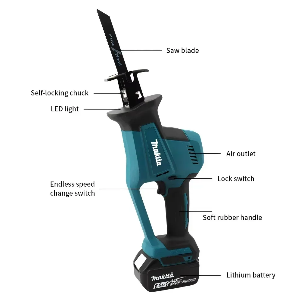 Makita DJR189 18V Cordless Ele - مراجعة Woodworking Equipment وسعره