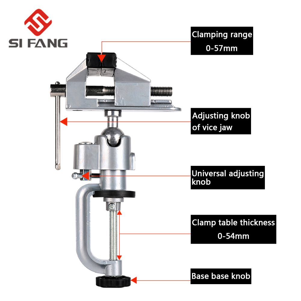 3 Style 360 Degree Rotating Ta - مراجعة Woodworking Quick Release Vise وسعره