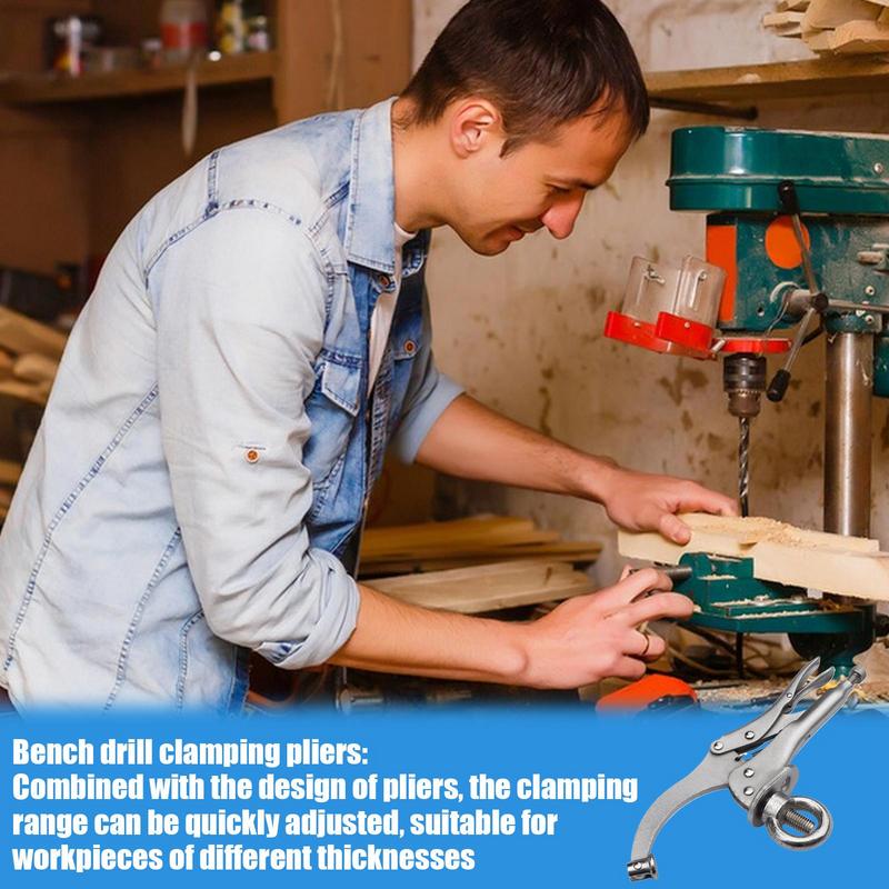 Drill Press Locking Clamp 9 In - مراجعة Woodworking Quick Release Vise وسعره