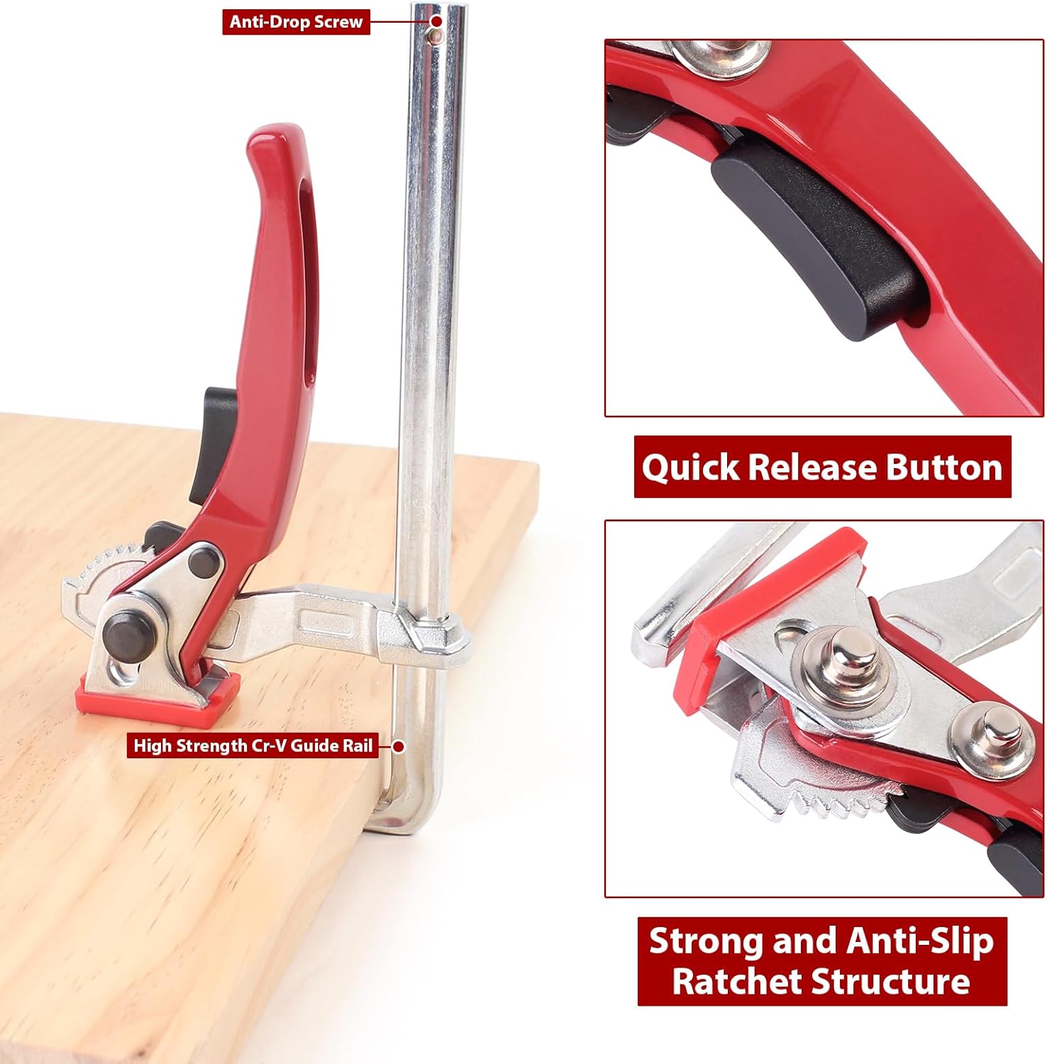 Heavy Duty Ratchet F Clamp Qui - مراجعة Woodworking Quick Clamps وسعره