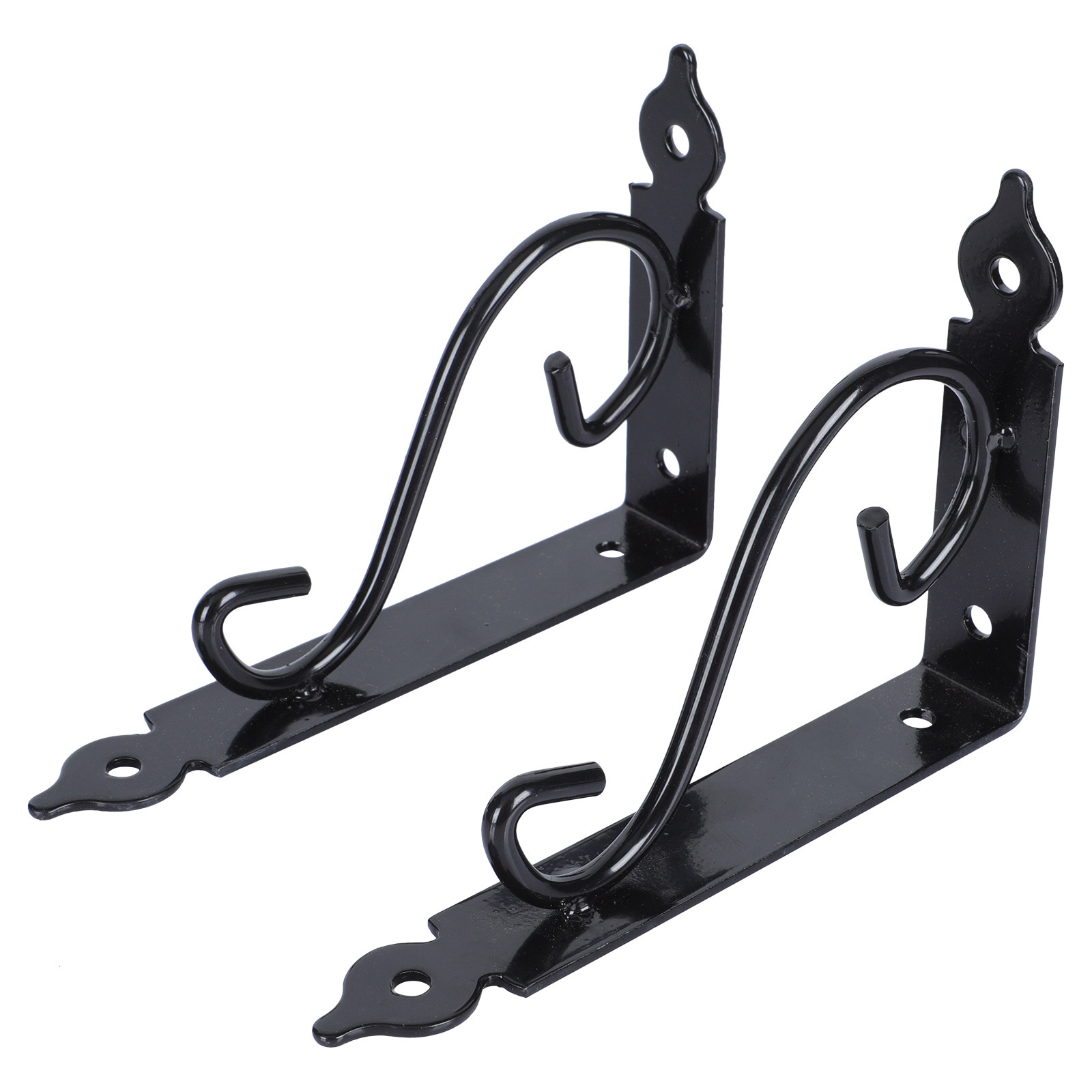 2Pcs Rustic Iron Wall Shelf Br - مراجعة Woodworking Kitchen Projects وسعره