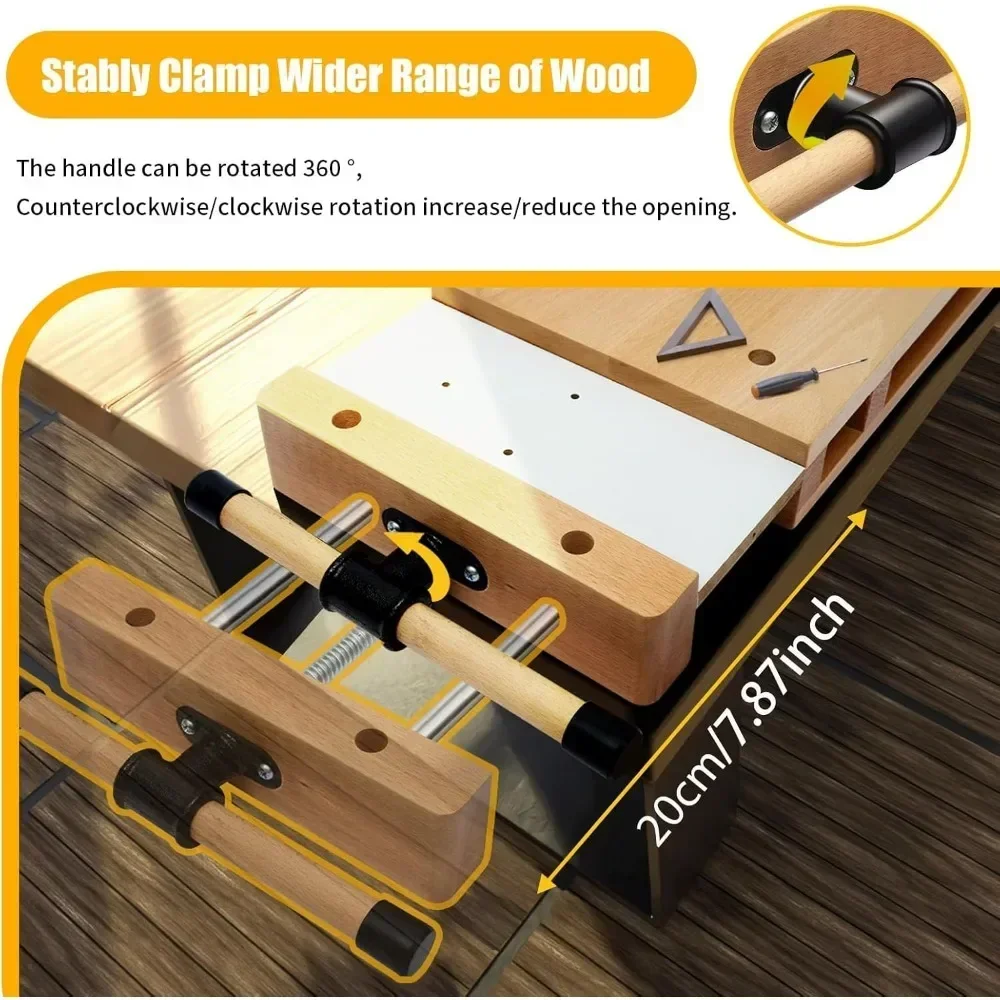 Hard Wood Workbench Desktop, Q - مراجعة Woodworking Quick Release Vise وسعره