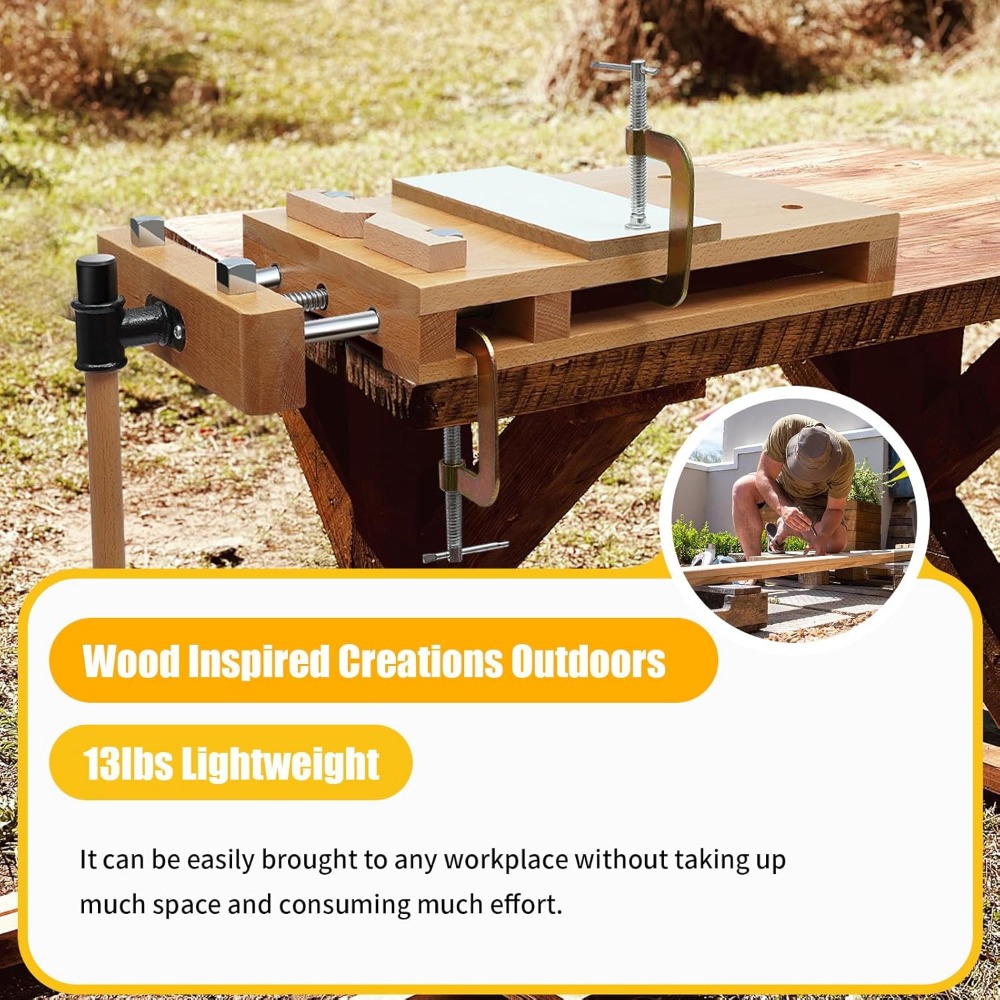 Hard Wood Workbench Desktop, Q - مراجعة Woodworking Quick Release Vise وسعره