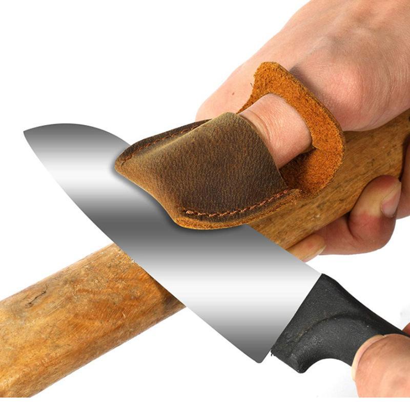 Cowhide Knife Sharpening Finge - مراجعة Woodworking Kitchen Projects وسعره