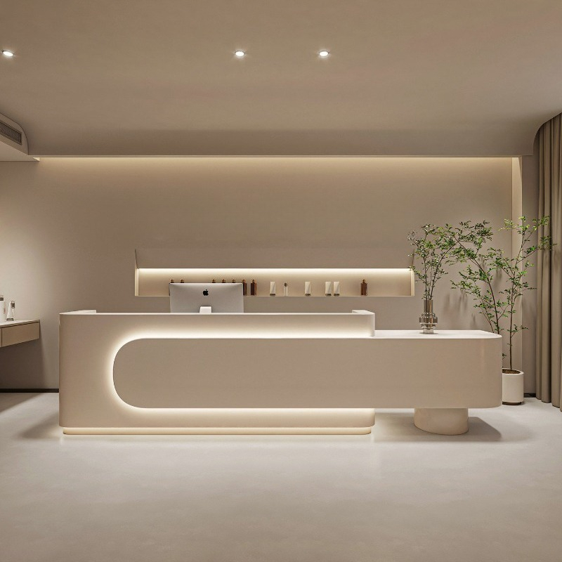 Modern Luxury Reception Desk B - مراجعة Woodworking Institute وسعره